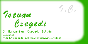 istvan csegedi business card
